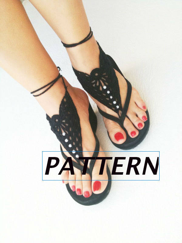 Instant Download Pattern Diy Tutorial Barefoot Sandals Nude